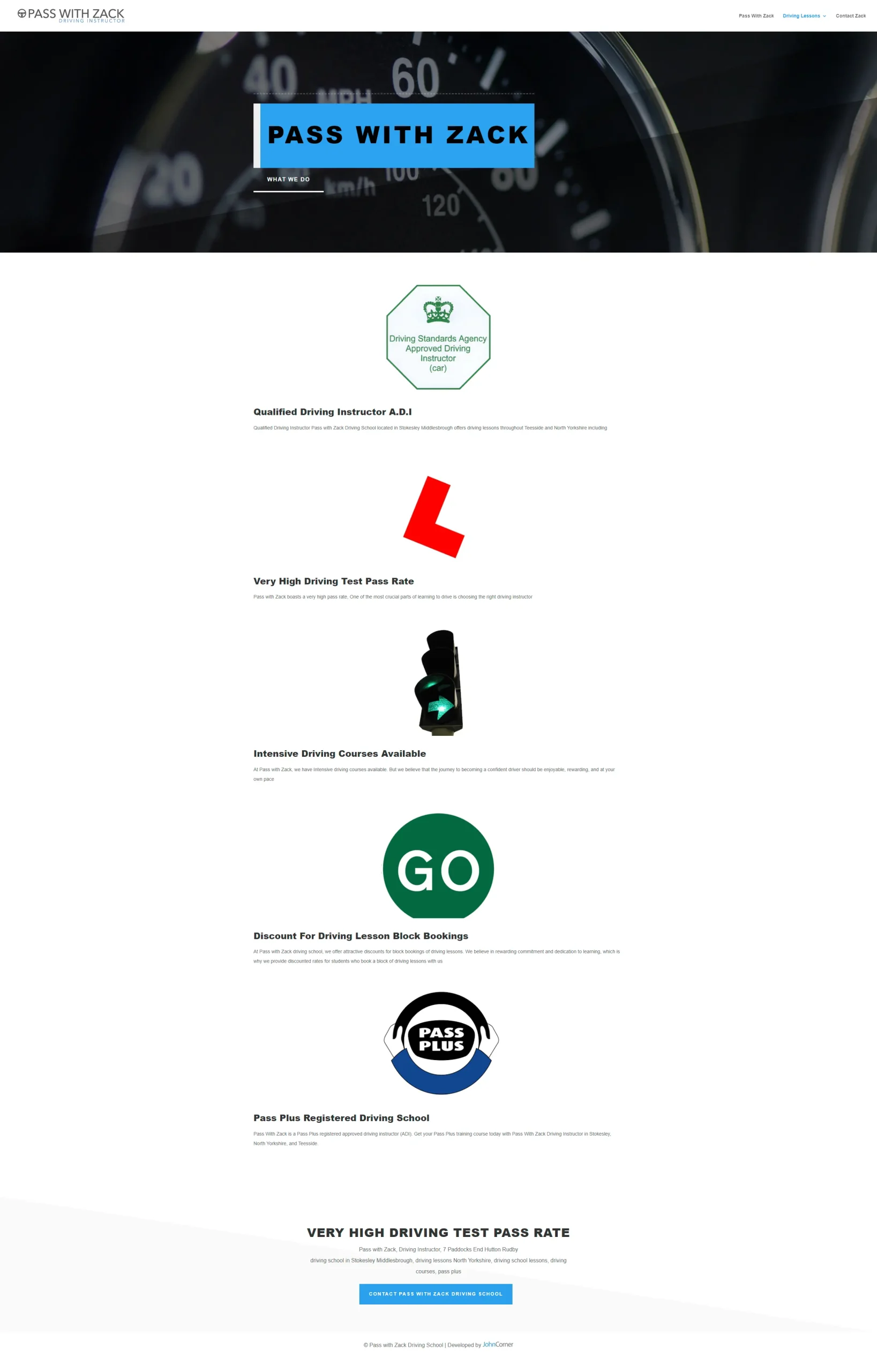 updated website, branding, SEO, and logo development for Pass With Zack Driving Instructor updated website, branding, SEO, and logo development for Pass With Zack Driving Instructor