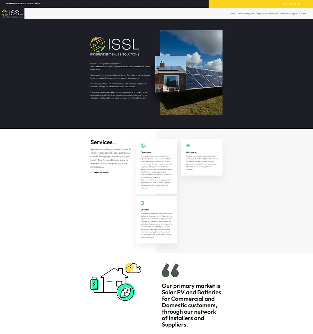 Independent Sales Solutions Website and Branding